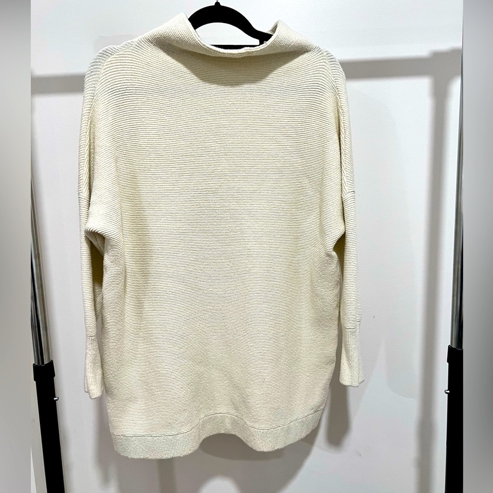 Long white free people sweater